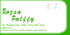 rozsa palffy business card